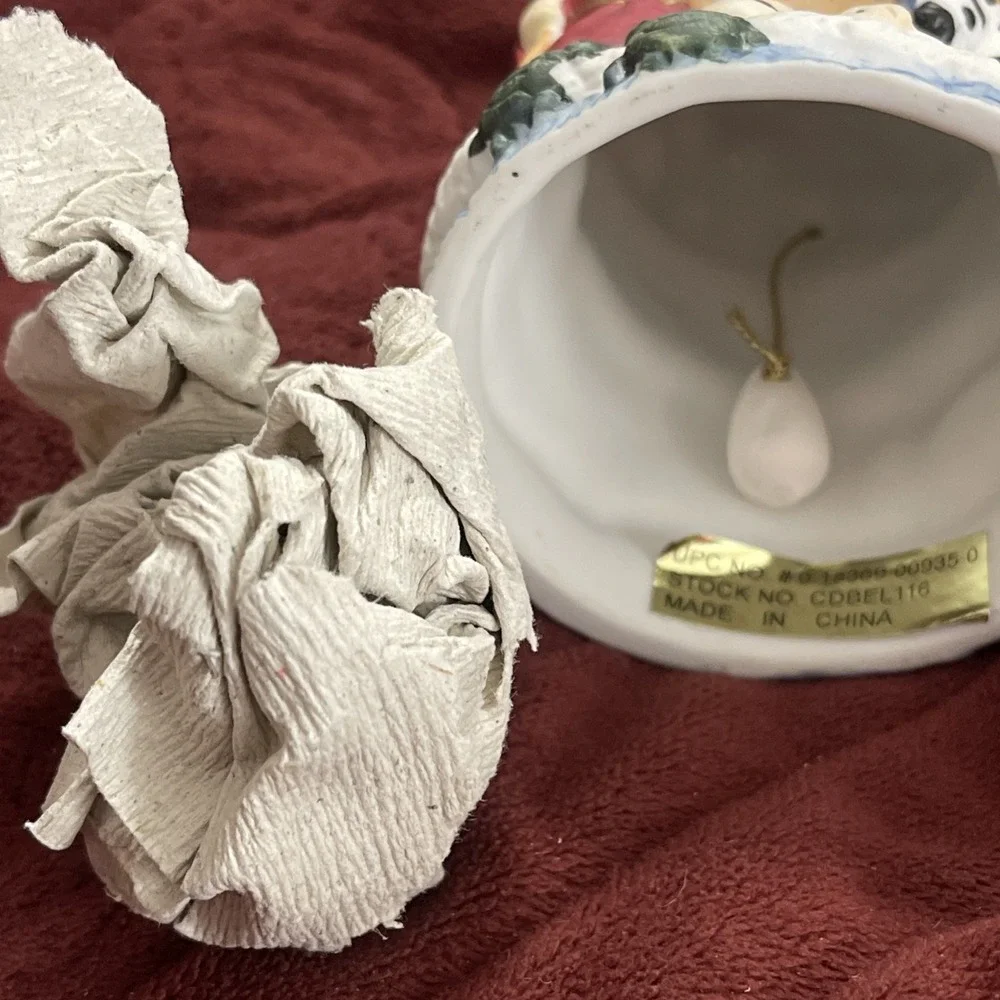 Noah's Ark Bell Christmas Holiday Ceramic Porcelain Decorative 5 1/2